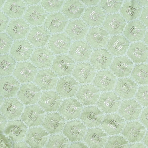 Geometric Chikon Sequins Embroidered Designer Fabric